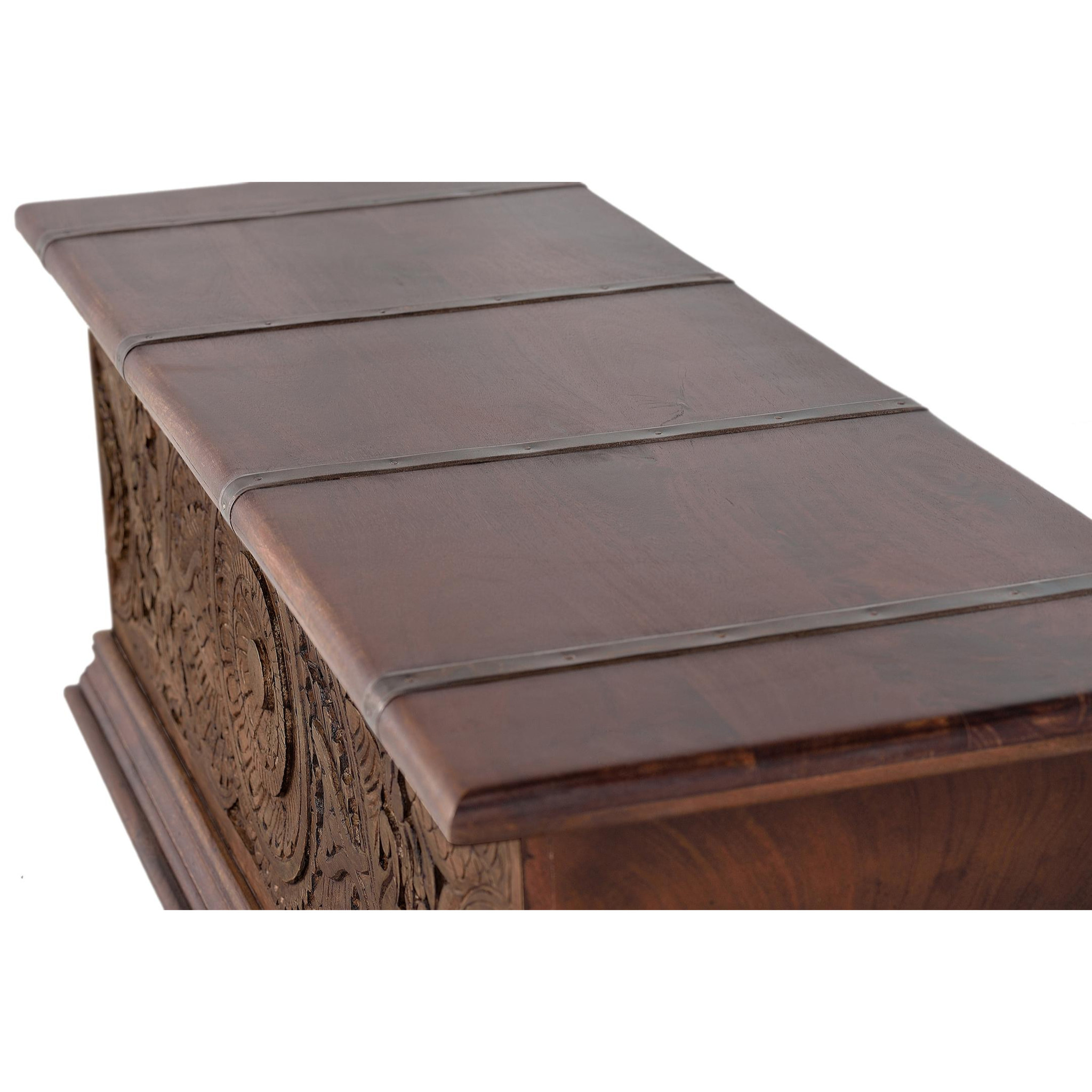 Baúle de Madera de Mango 116 Cm Estilo Rústico Étnico