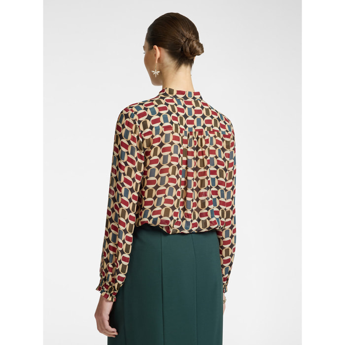 Elena Mirò - Blusa stampata - Bordeaux