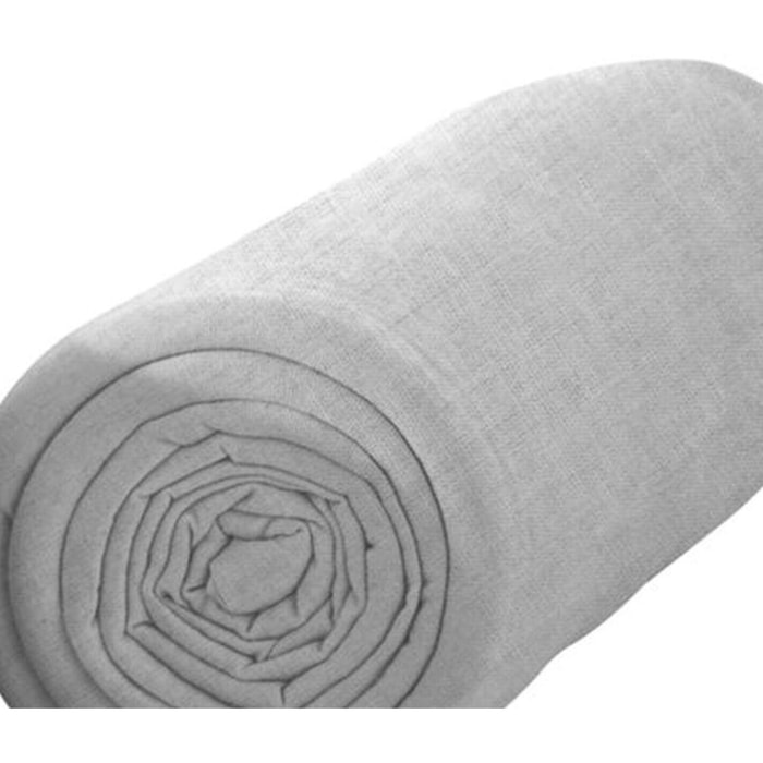 Drap Housse Percale - Bonnet:25cm Zinc
