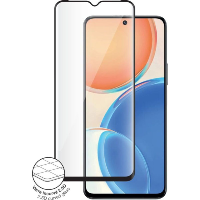 Protège écran BIGBEN CONNECTED Honor X8 5G Verre trempé 2.5D noir