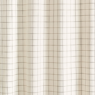 Tissu 100% coton à carreaux LOURMARIN - Beige