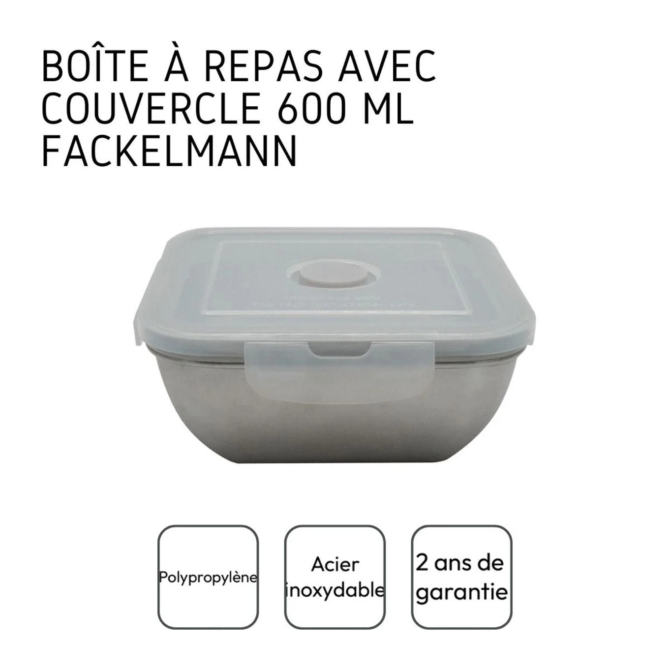 Fackelmann Boîte inox micro-ondable hermétique