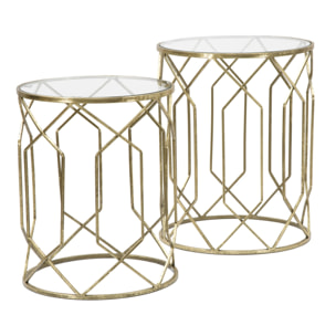 TAVOLINETTI TUNISI COPPIA CM Ø 42X53-38X47