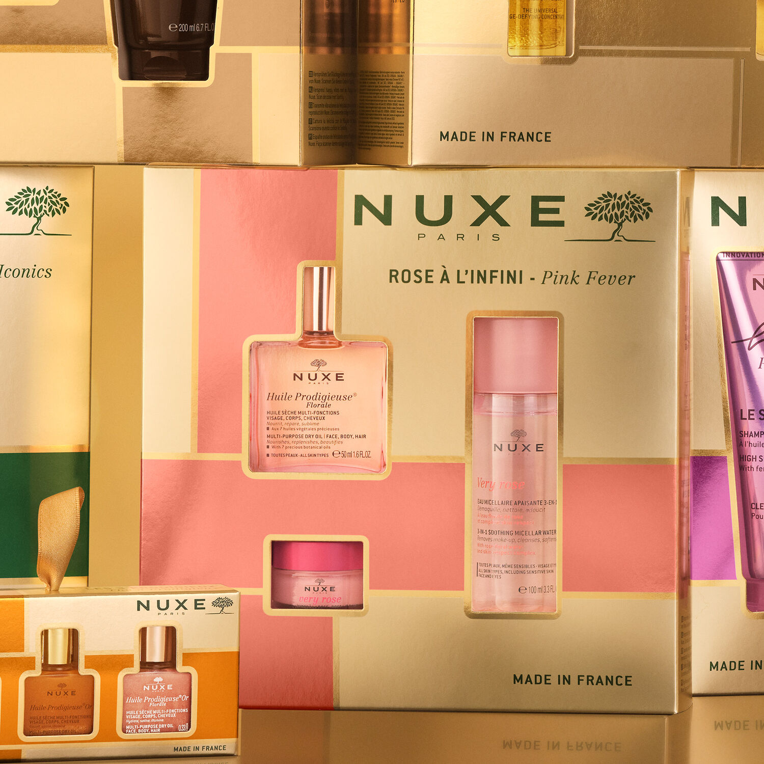 VERY ROSE - Coffret Noël Rose à l'infini - Huile Prodigieuse® Florale 50ml + 2 Produits