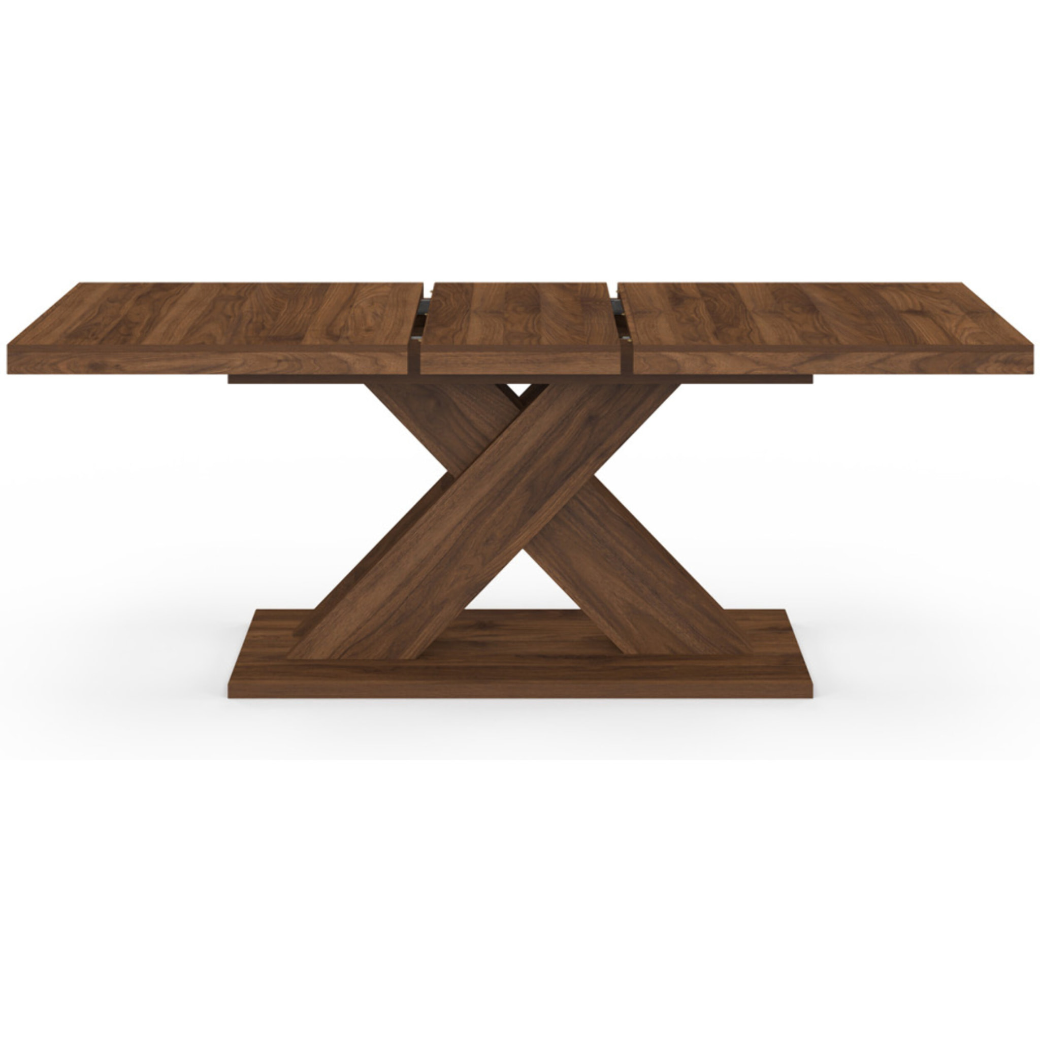 Table à manger extensible Alexia effet noyer 160-200cm