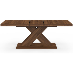 Table à manger extensible Alexia effet noyer 160-200cm