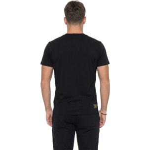 Camiseta de manga corta dorada para hombre