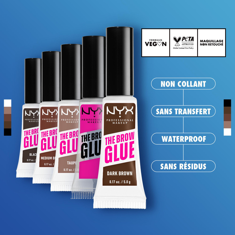 NYX Professional Makeup The Brow Glue Colle fixatrice sourcils Medium Brown