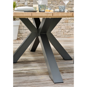 KELIA - Table de jardin 8 places - Gris anthracite