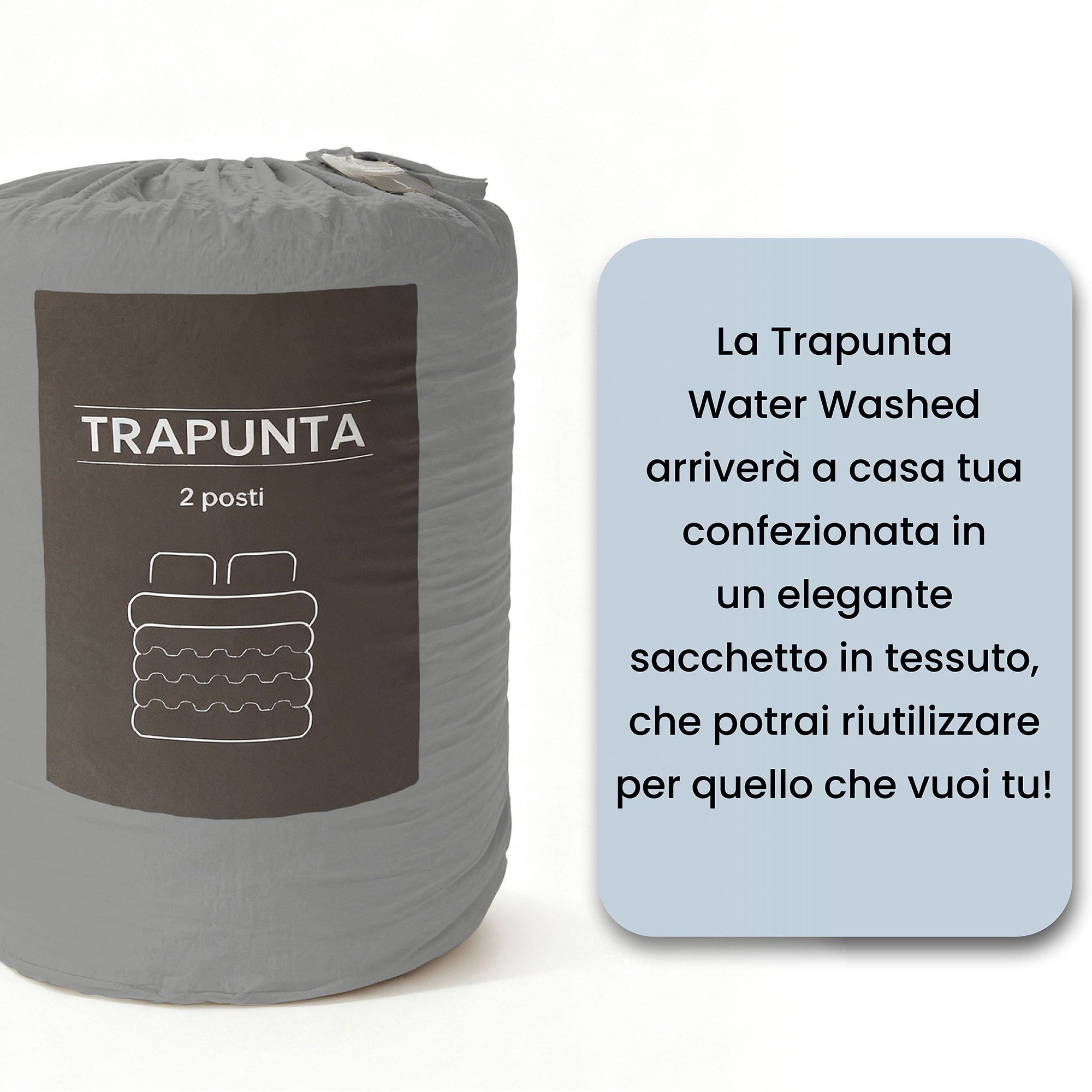 TRAPUNTA INVERNALE WATERWASHED MATRIMONIALE Made in Italy