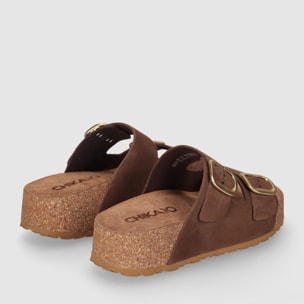 Sandalias de Serraje - Cuero - Tacón: 4 cm