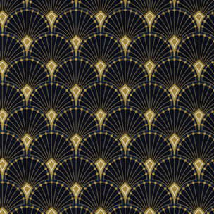 Abattant wood slim avec descente assistée art deco - Bleu Foncé