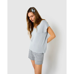Pijama corto viscosa frodo agua marina