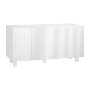 Buffet en bois de sapin et pin en ton blanc 152x42cm Hauteur: 71 Longueur: 152 Largeur: 42