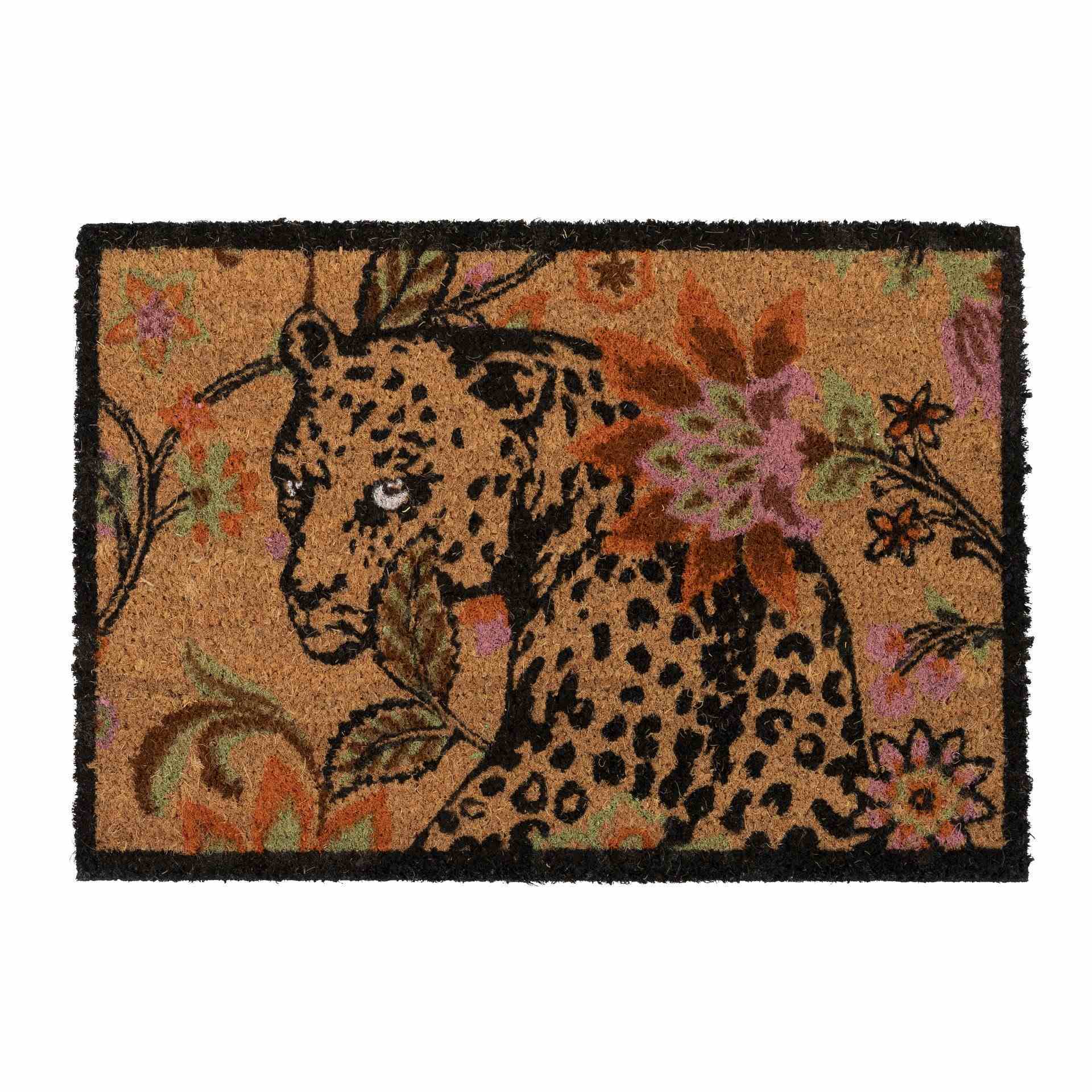 Felpudo Coco Antideslizante Leopardo 60x2x40 Cm