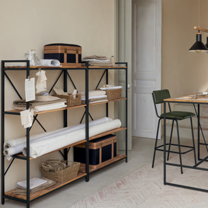 Étagère "Edena" - métal & bois d'acacia H141 cm