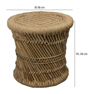 Meuble d'appoint en bambou tressé naturel ZAMZEBE