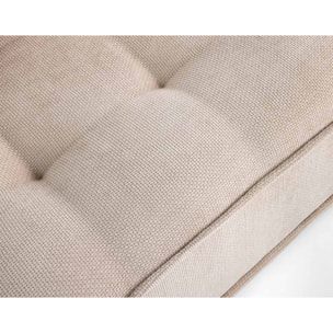 Marisol - pouf modulable - velours texturé - Beige