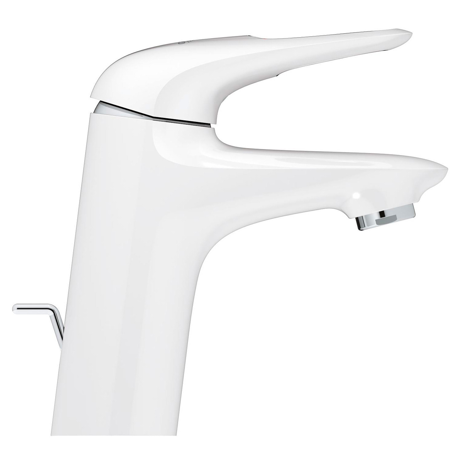Mitigeur monocommande lavabo Eurostyle, Taille S, Blanc/chromé
