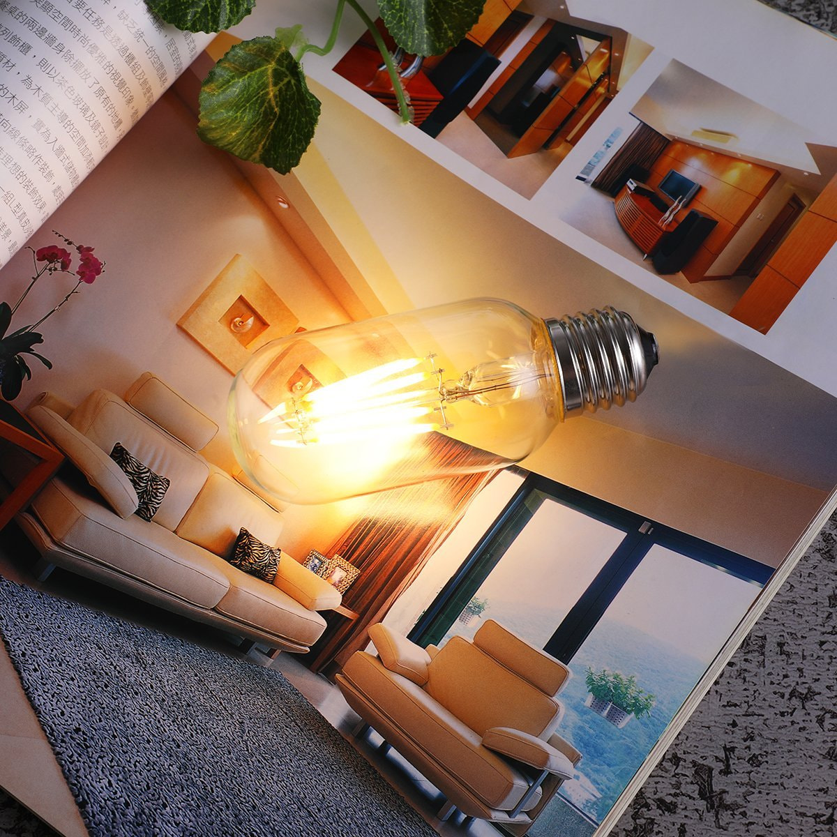 Lot de 100 ampoules filaments LED SEDNA E27 6W