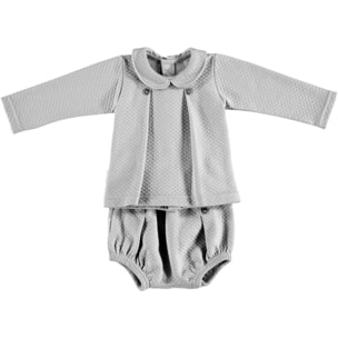 Conjunto Cuello Bebe Tablas y Ranita London Gris