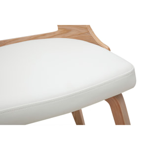 Chaise scandinave blanc et bois clair GARBO