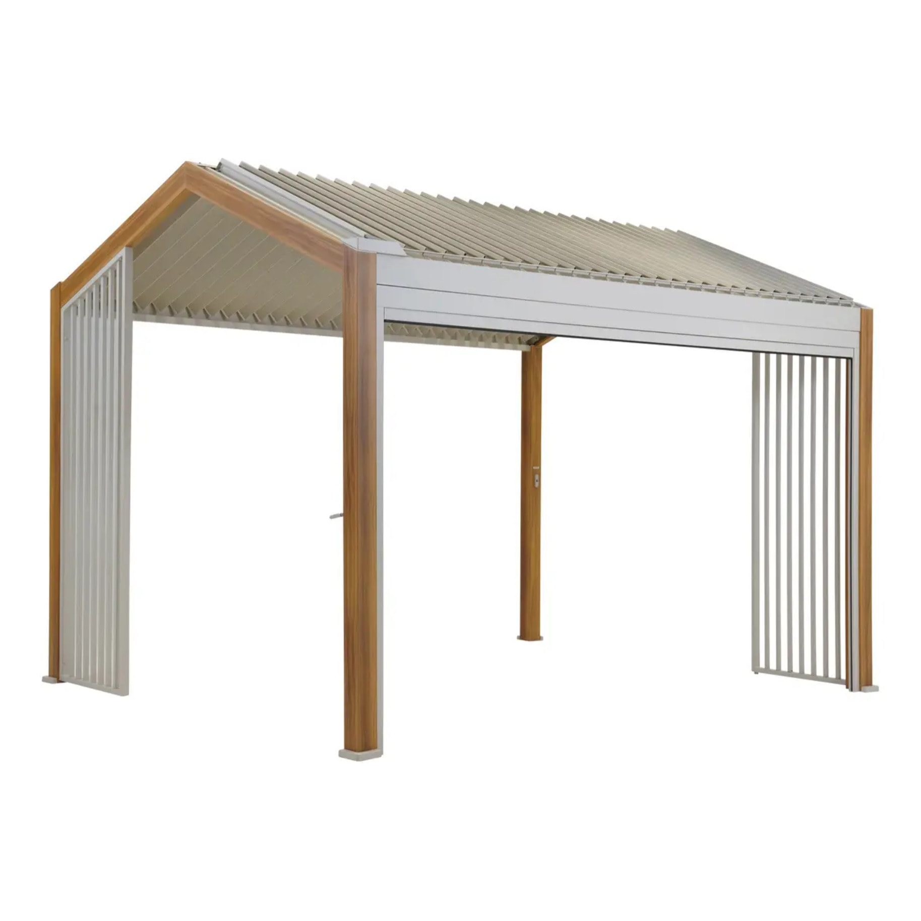 Persienne pour Pergola bioclimatique autoportante Ecozia 4x3 m argile