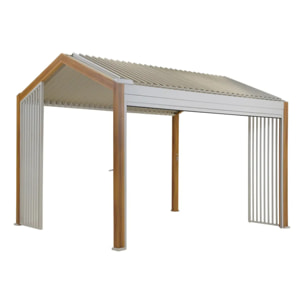 Persienne pour Pergola bioclimatique autoportante Ecozia 4x3 m argile