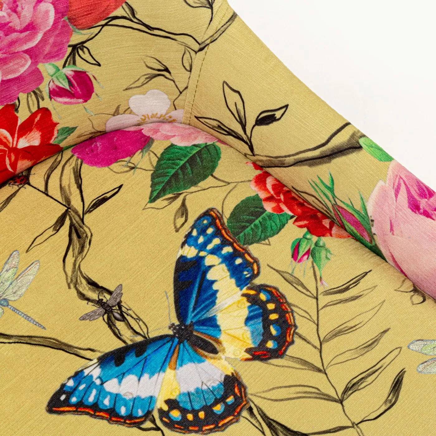 Chaise East Side Flower Fever jaune Kare Design