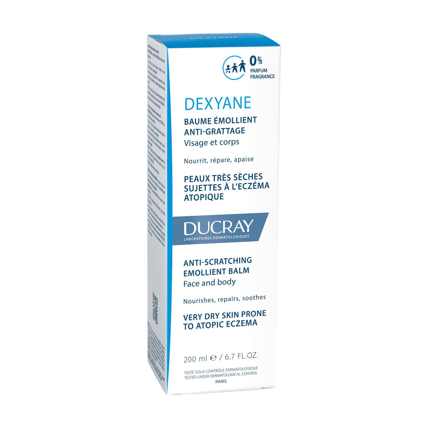 Ducray - Dexyane - Baume Emollient Anti-Grattage Peaux Très Sèches et à Tendance Atopique - Baume Émollient Anti-Grattage / Anti-Scratching Emollient Balm