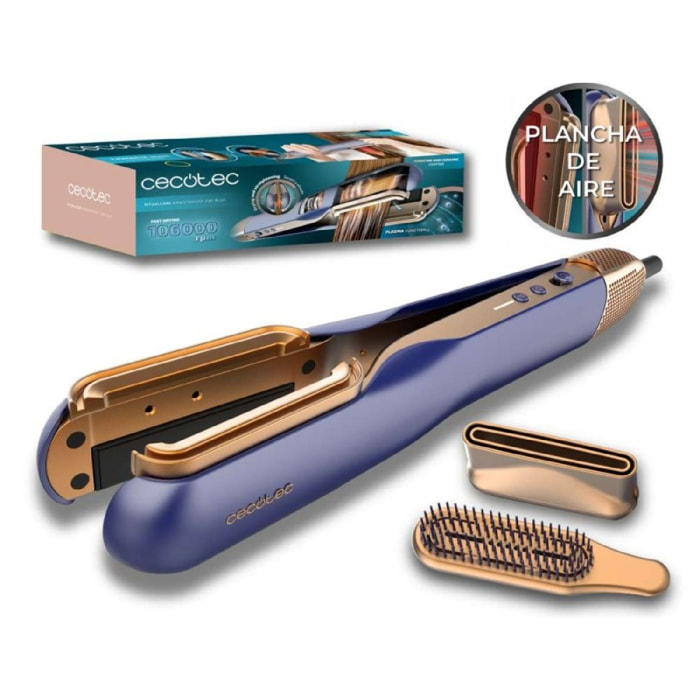Cecotec Plancha de pelo con aire RitualCare Air Lisse 2in1 Blue