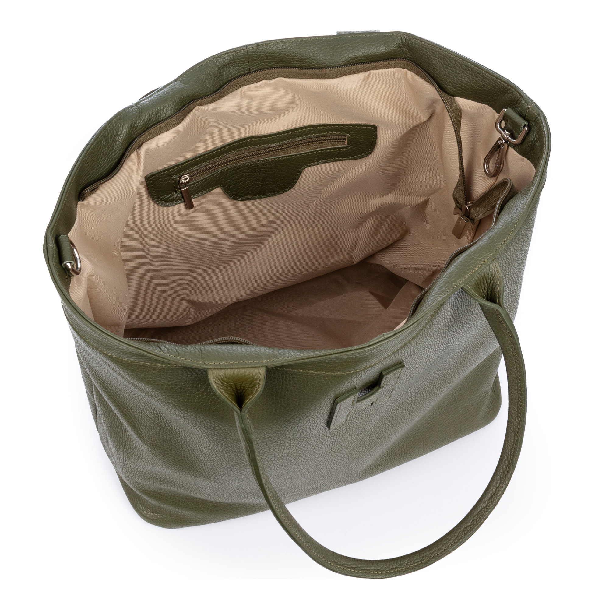 Aurigo borsa shopper donna in vera pelle Dollaro. Doppia posizione.