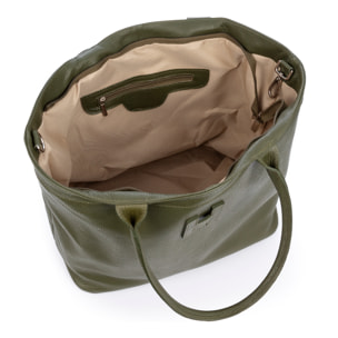 Aurigo borsa shopper donna in vera pelle Dollaro. Doppia posizione.