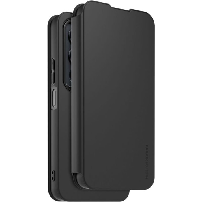 Etui avec cordon MADE FOR XIAOMI Redmi 15 5G folio Noir + dragonne