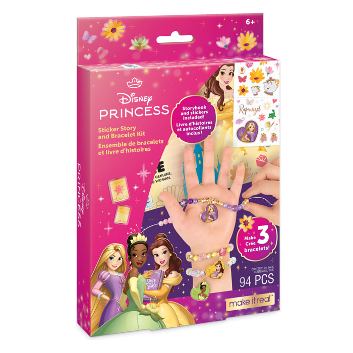 Disney - Principesse: Braccialetti e Storie con Adesivi