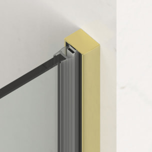 X-MOTION Porte de douche 110x200cm Coulissante, anticalcaire avec profilé Or brillant (SATBWIXM110NIKAZ)