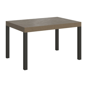 Table extensible 80x140/224 cm Everyday Taupe cadre Anthracite