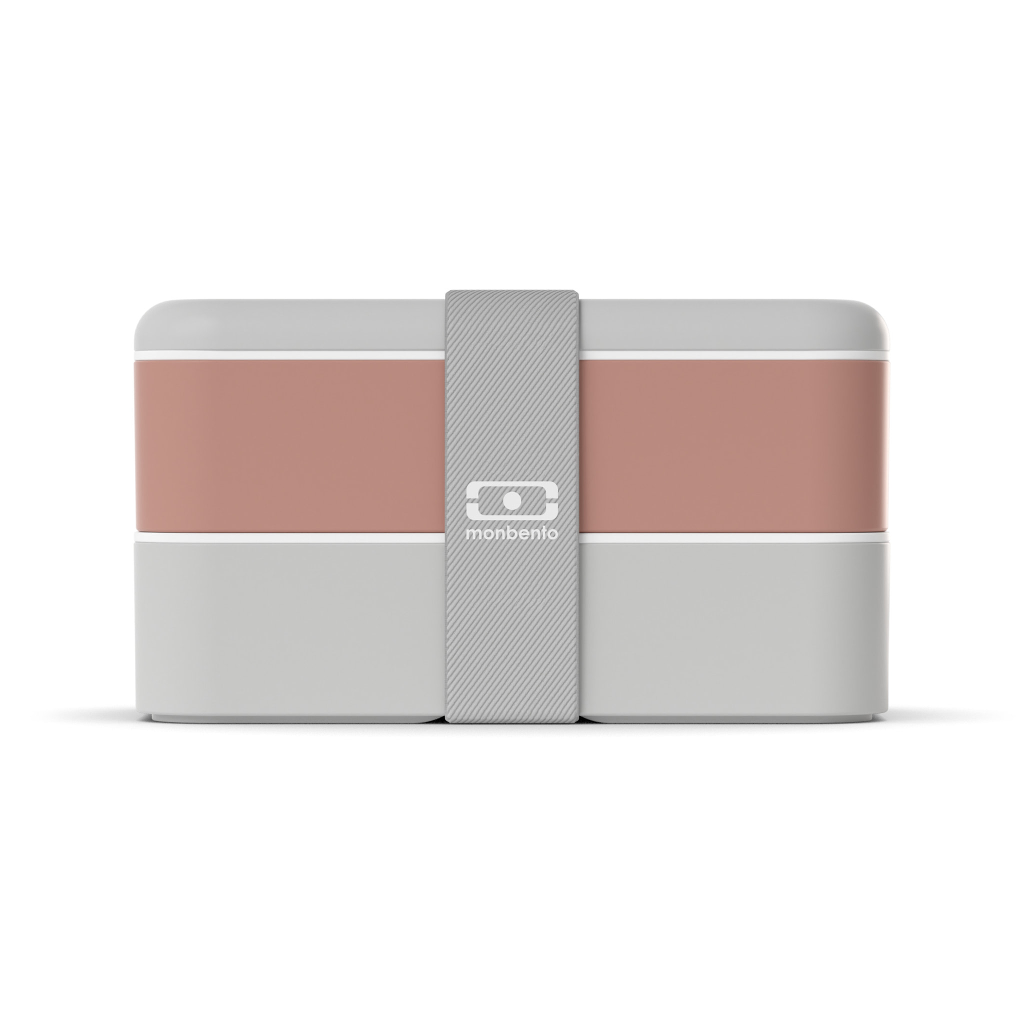 Lunch box 2 compartiments Original 1L Made in France rose Moka / gris Coton