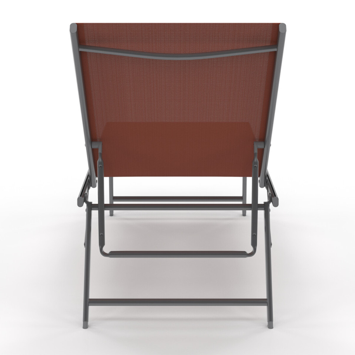 Transats inclinables Malaga 4 positions terracotta - lot de 2