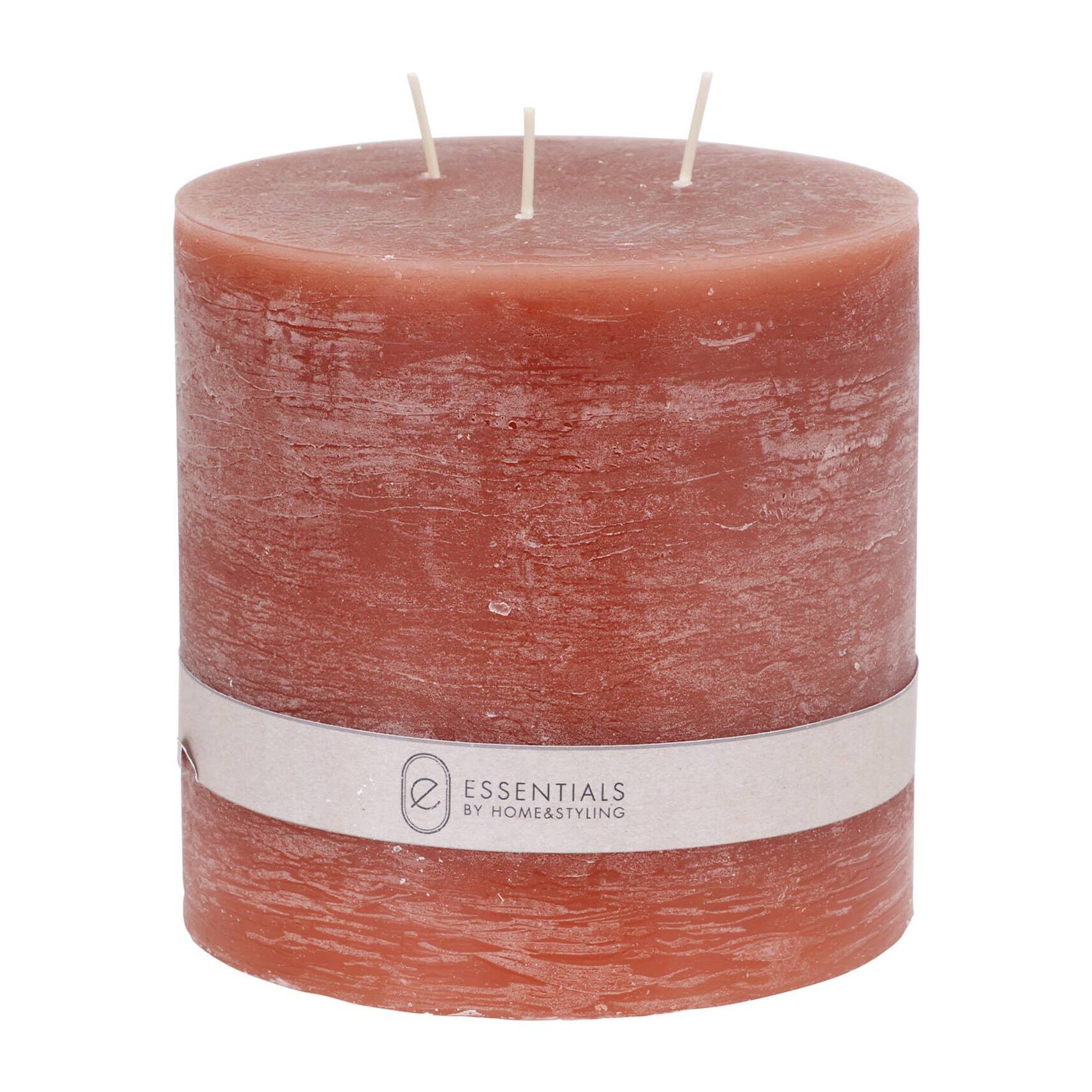 Vela Pilar Marrón Ø14x14cm con 75h de combustión