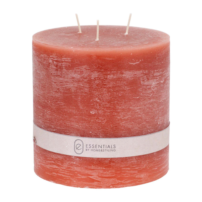 Vela Pilar Marrón Ø14x14cm con 75h de combustión