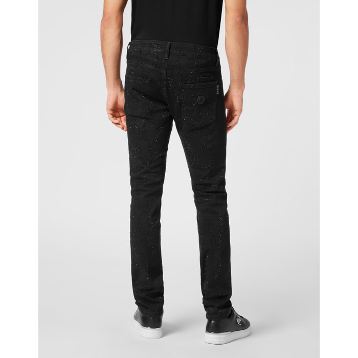 PHILIPP PLEIN Vaqueros de corte recto MONOGRAM