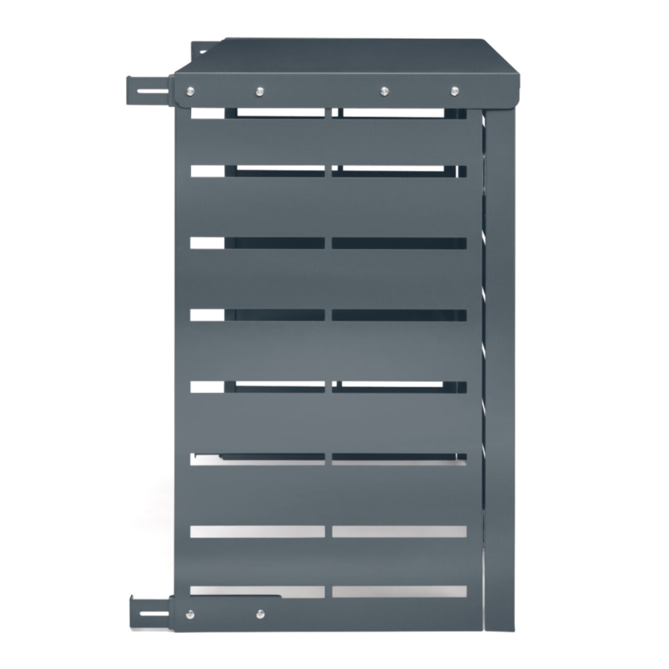 Cache clim extérieur en métal gris
