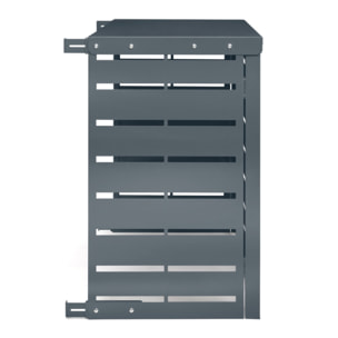 Cache clim extérieur en métal gris