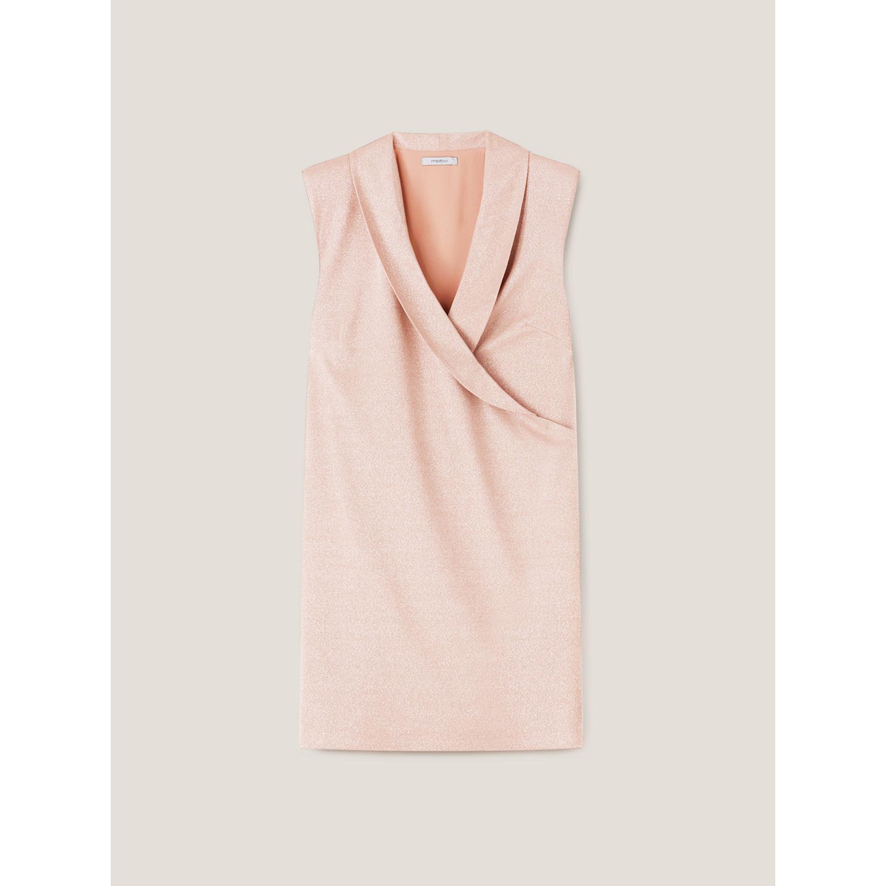 Motivi - Vestito effetto blazer in jersey lurex - Rosa