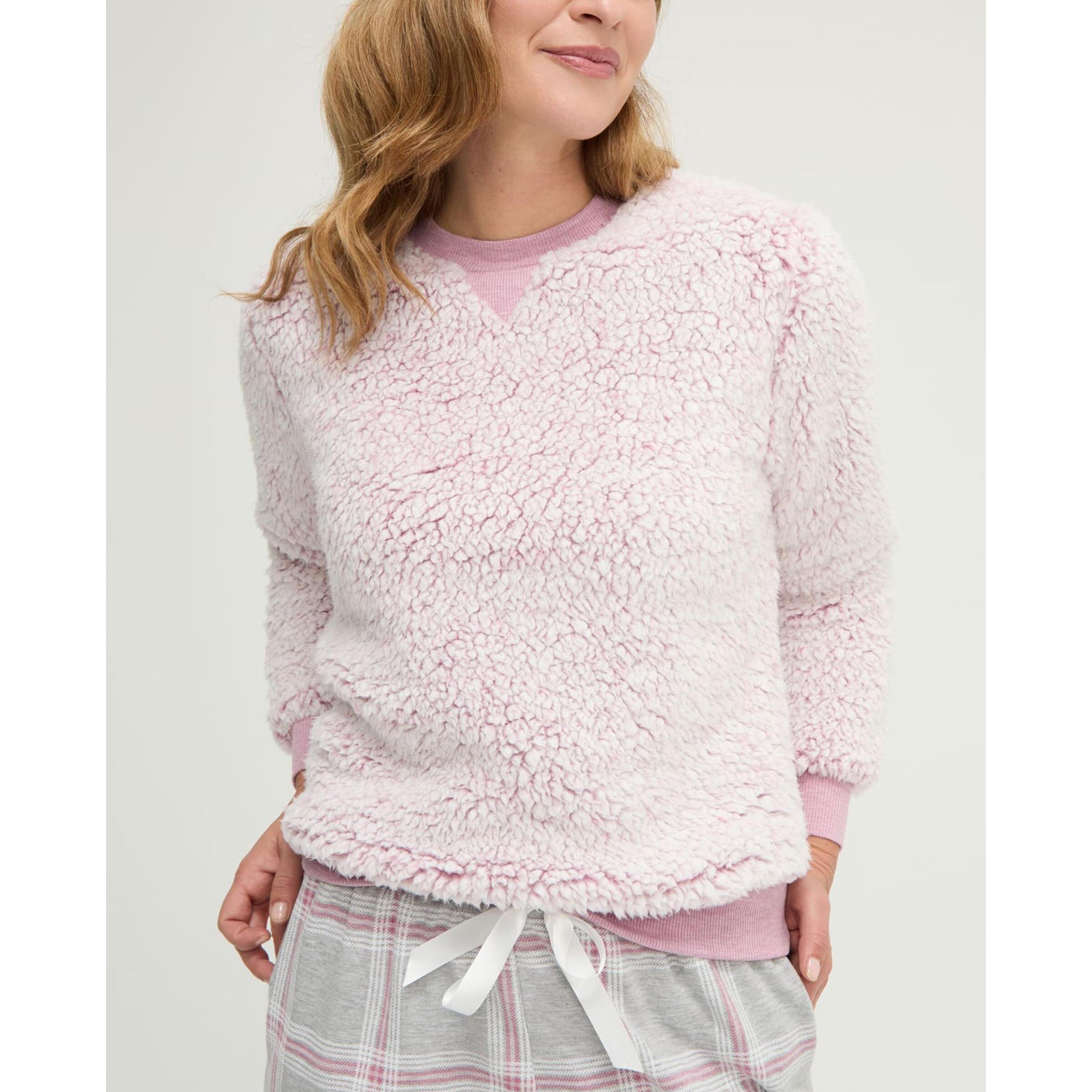 Pijama mujer de cuadros borreguillo