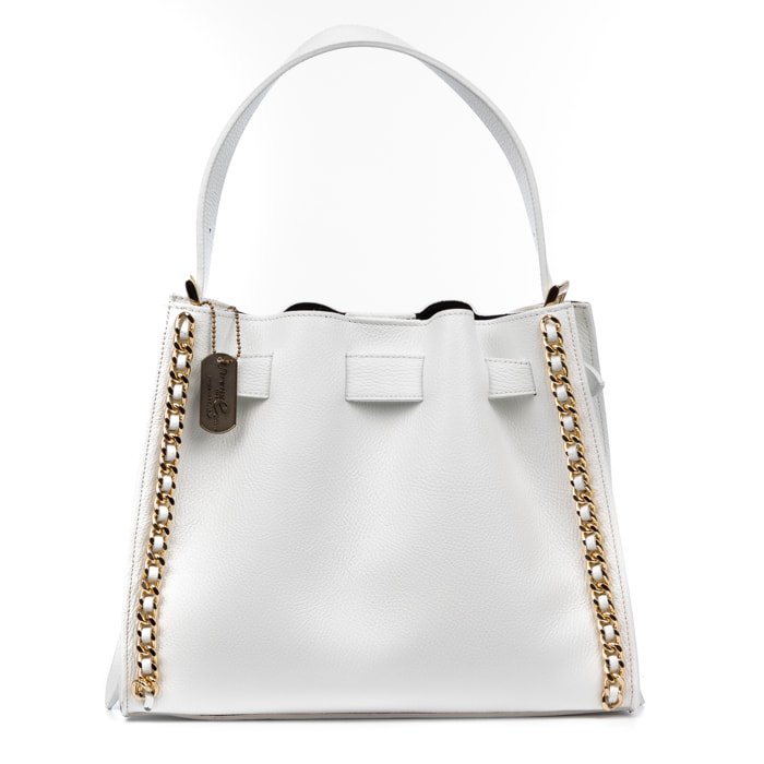 Barano borsa a spalla donna. Pelle autentica Dollaro.