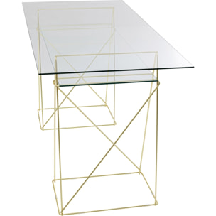 Bureau Polar 135x65cm doré Kare Design