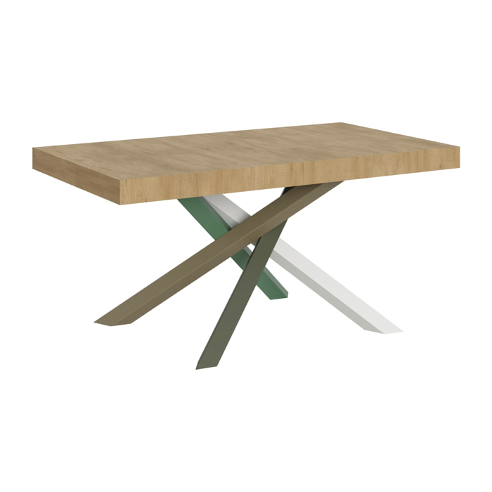 Table extensible 90x160/264 cm Volantis Chêne Nature cadre 4/A