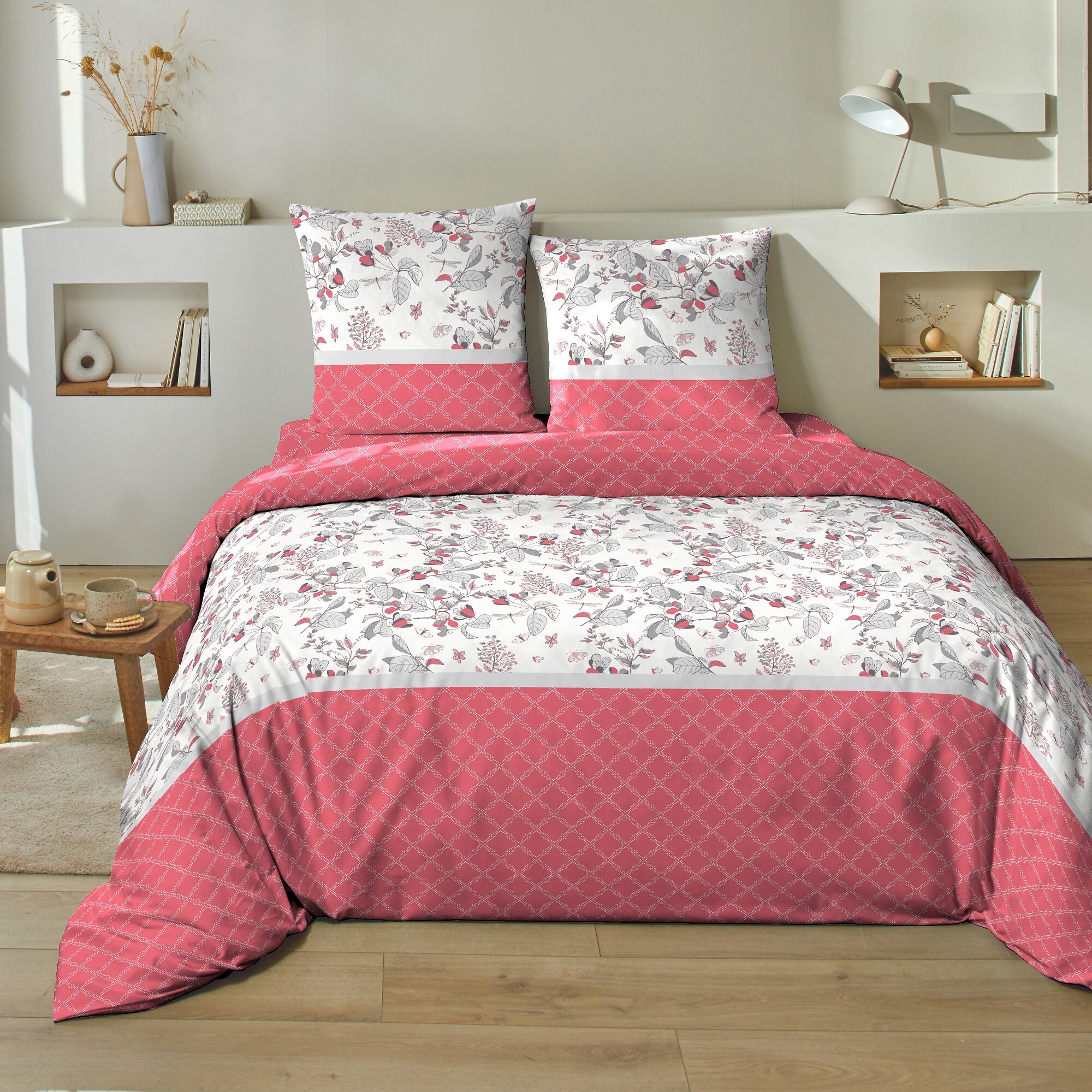 Parure housse de couette 3pcs 100% 100% coton 51 fils_chorai